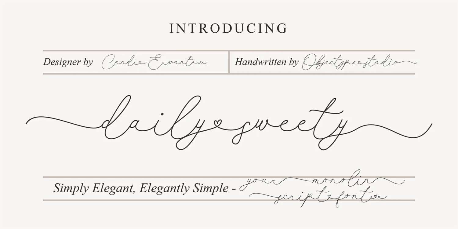 script monoline font
