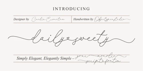 script monoline font