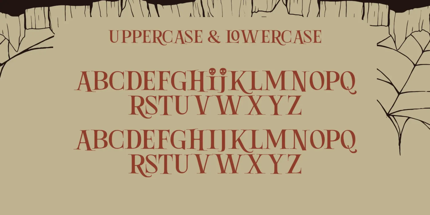 serif halloween font