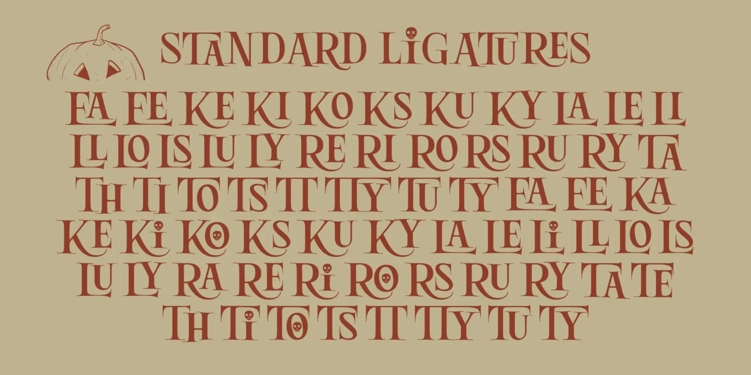 serif halloween font