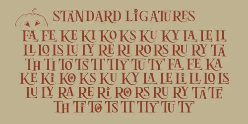 serif halloween font