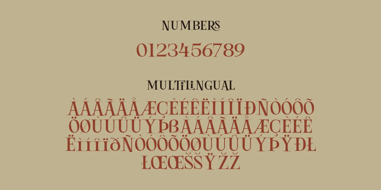 serif halloween font